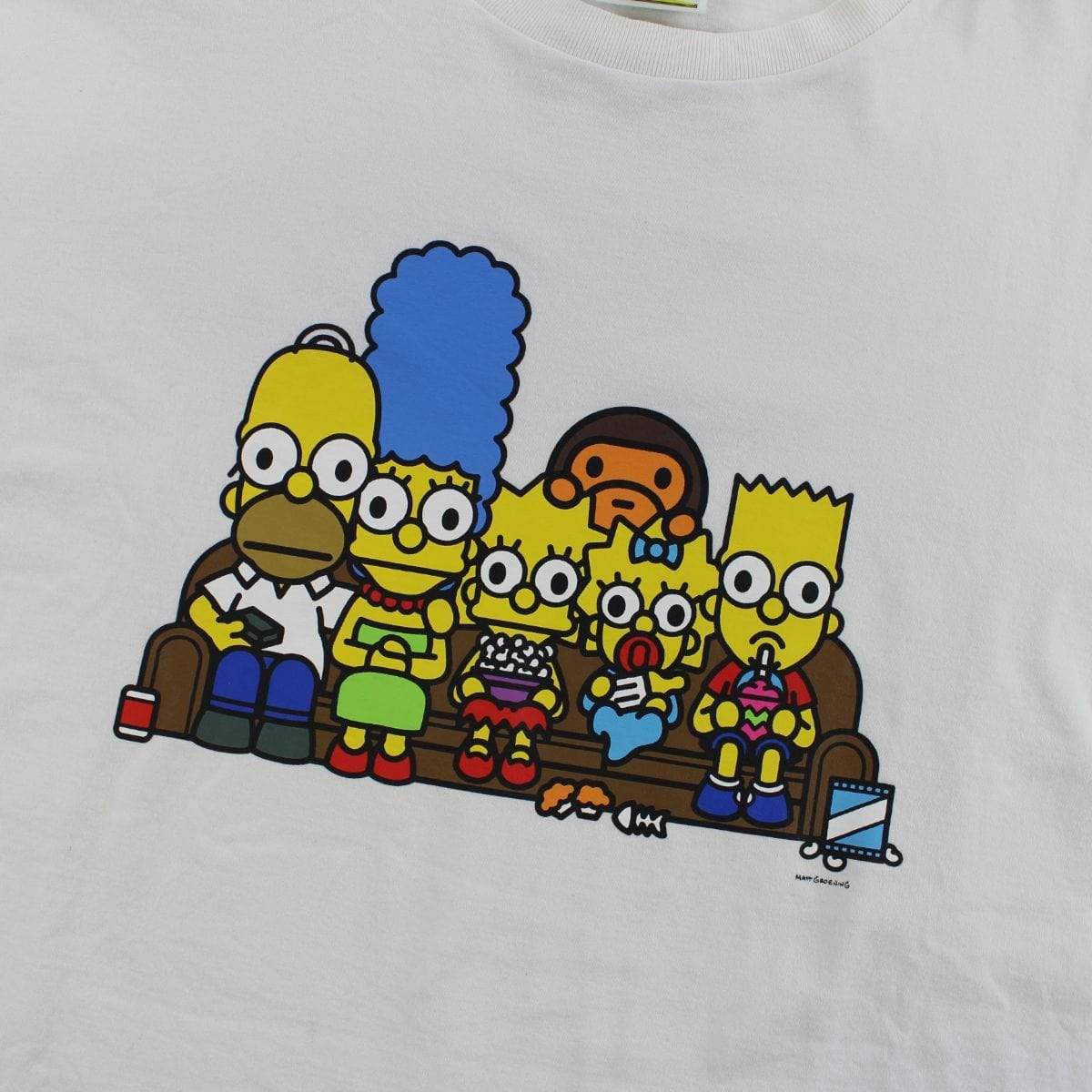 Bape x Simpsons Baby Milo Couch LS White - SaruGeneral