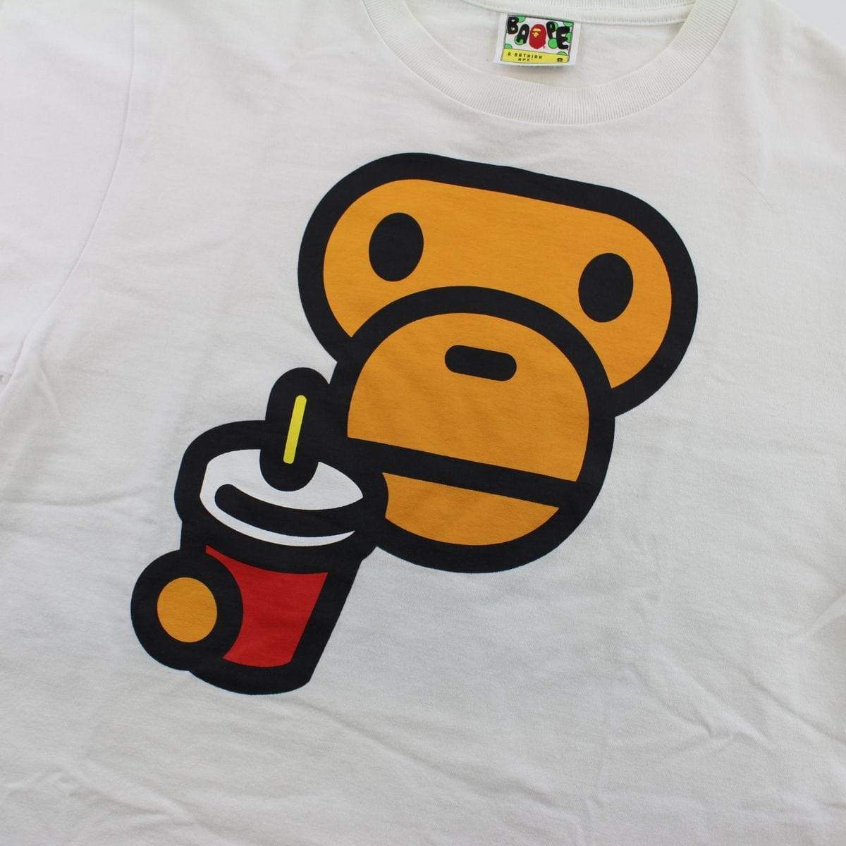 Bape Baby Milo soda cup Tee White - SaruGeneral