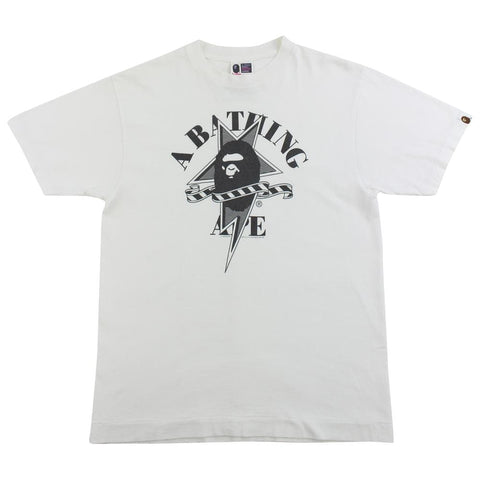 Bape College Logo Bapesta Tee White