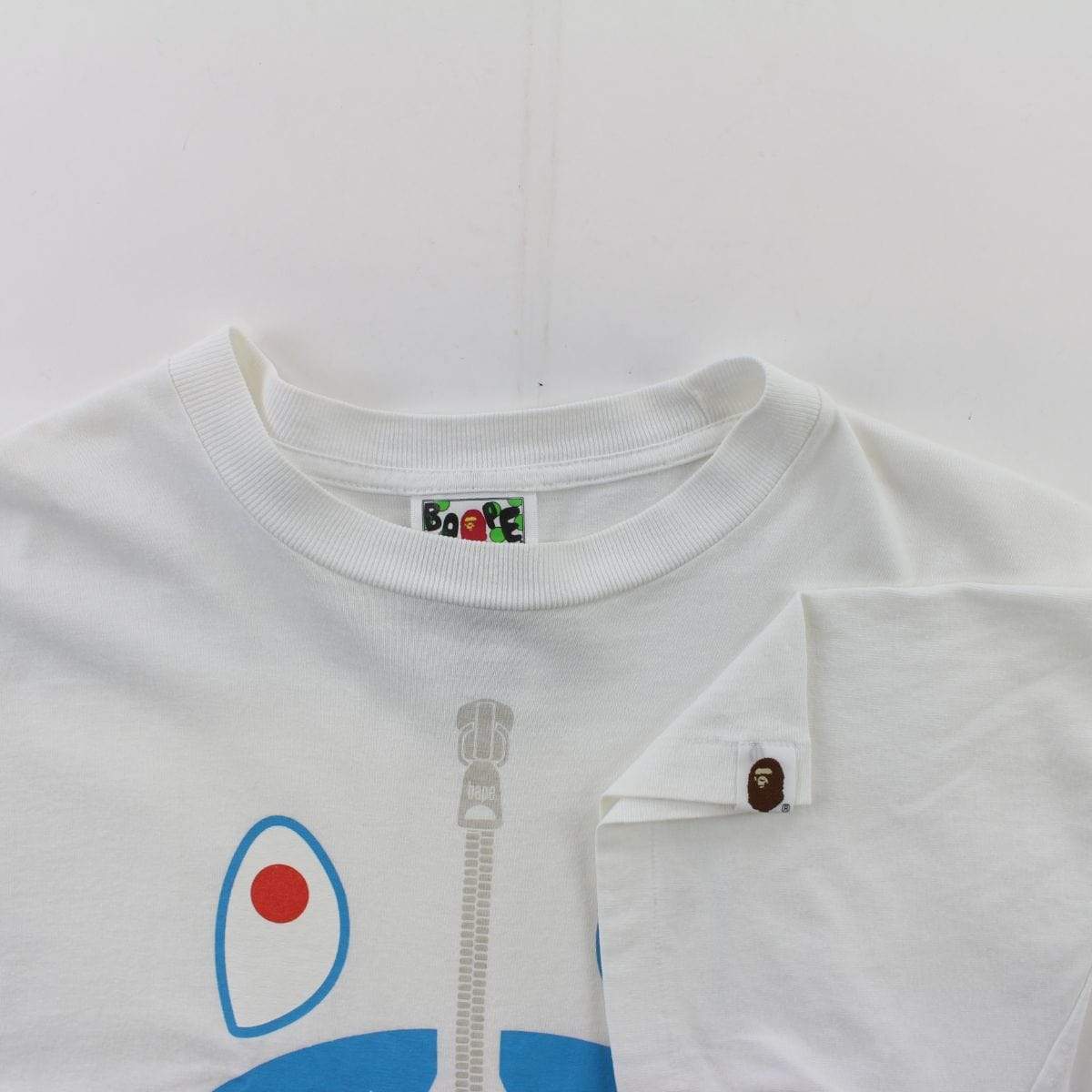 Bape Milo Blue Shark Face Tee White - SaruGeneral