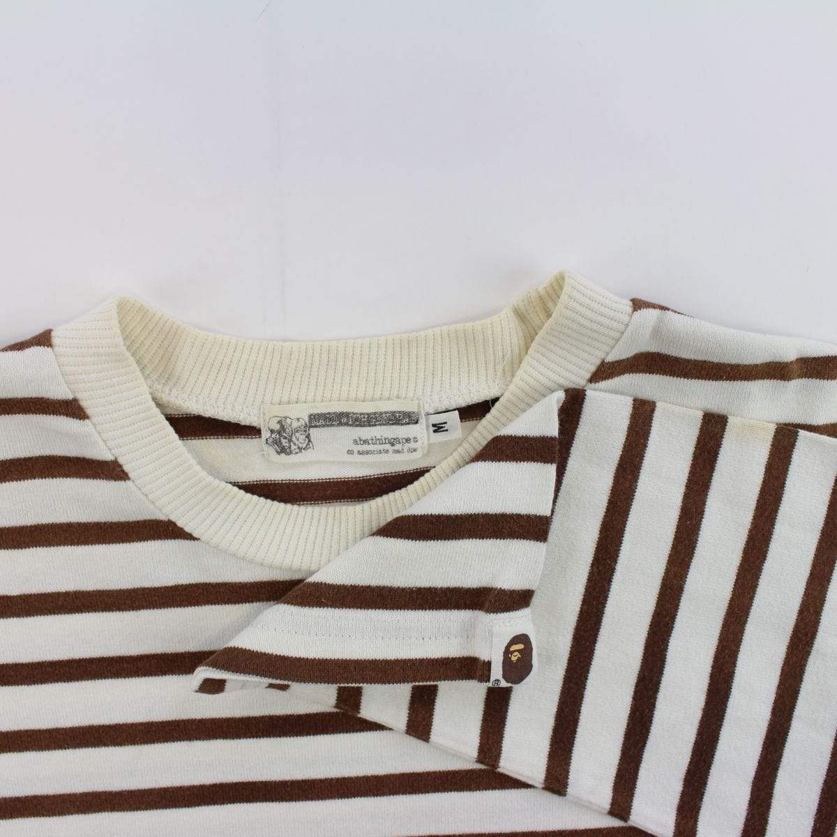 Bape Brown White Stripe LS - SaruGeneral