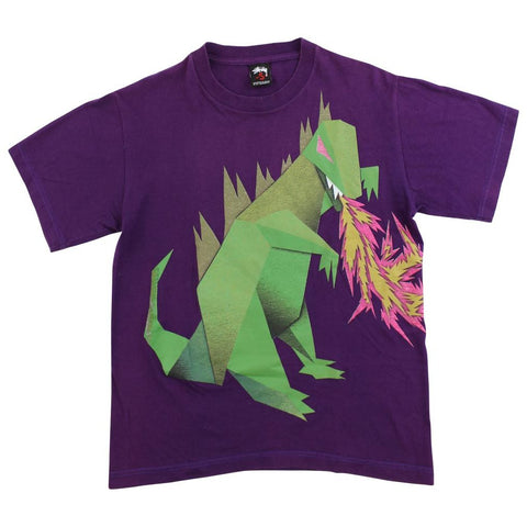 Stussy Dino Flame Tee Purple