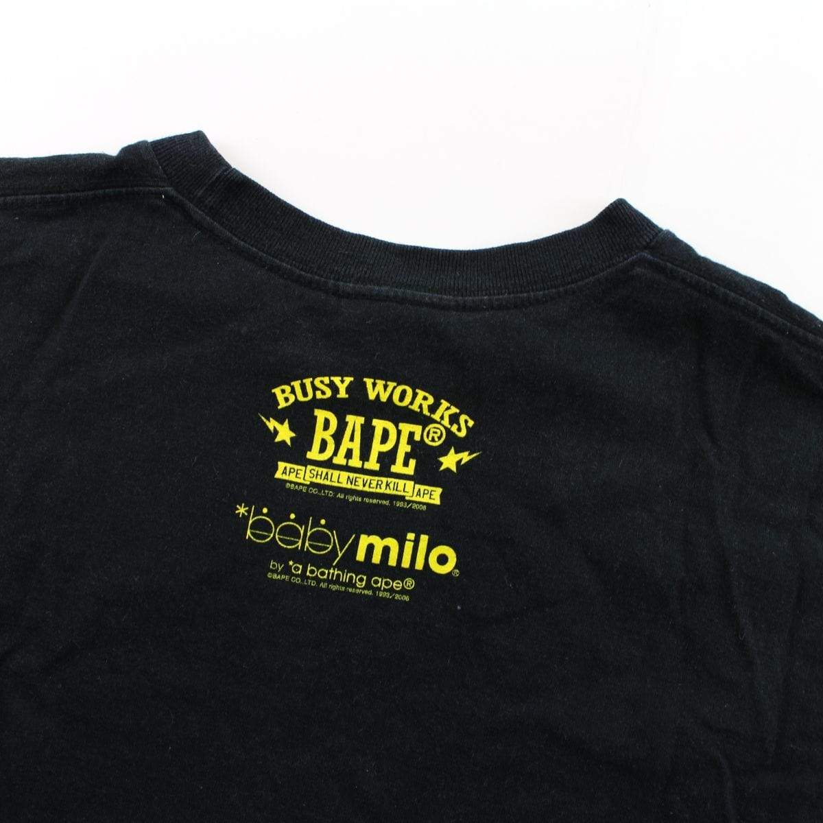 Bape Baby Milo Sleeping Big Ape Tee Black - SaruGeneral