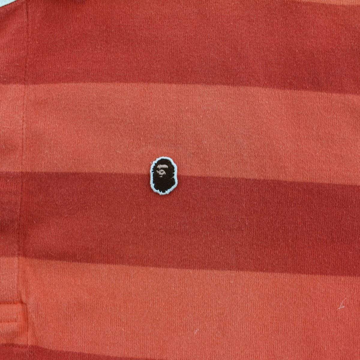 Bape Orange Stripe Point Head Rugby LS - SaruGeneral