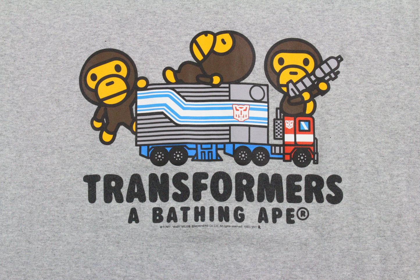 Bape x Transformers Baby Milo Tee Grey - SaruGeneral