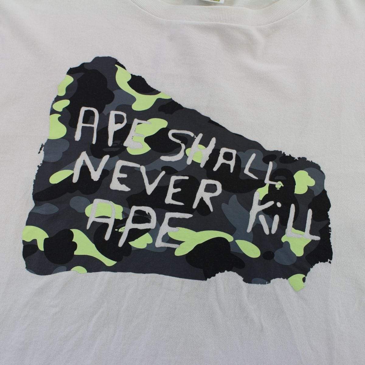 Bape ASNKA Text City Camo Tee White - SaruGeneral