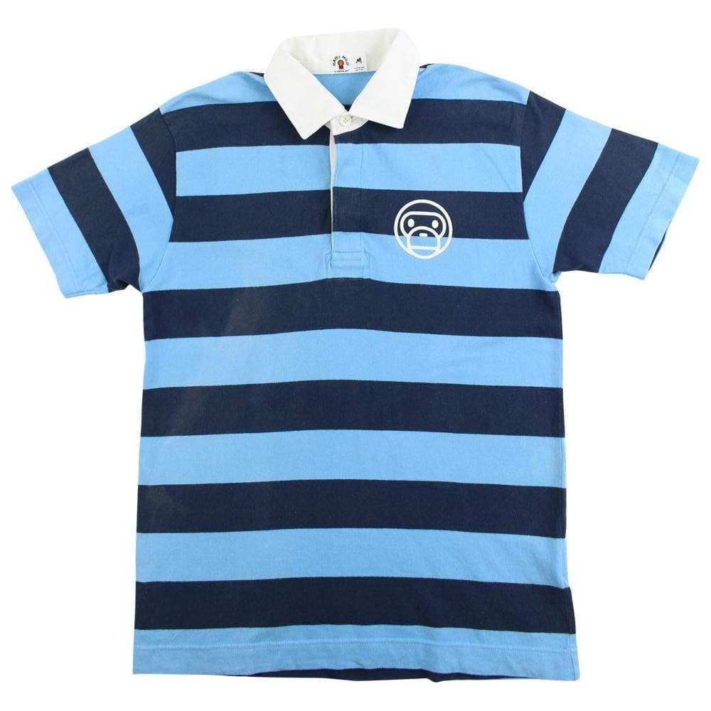 Bape Milo Blue Striped Polo - SARUUK