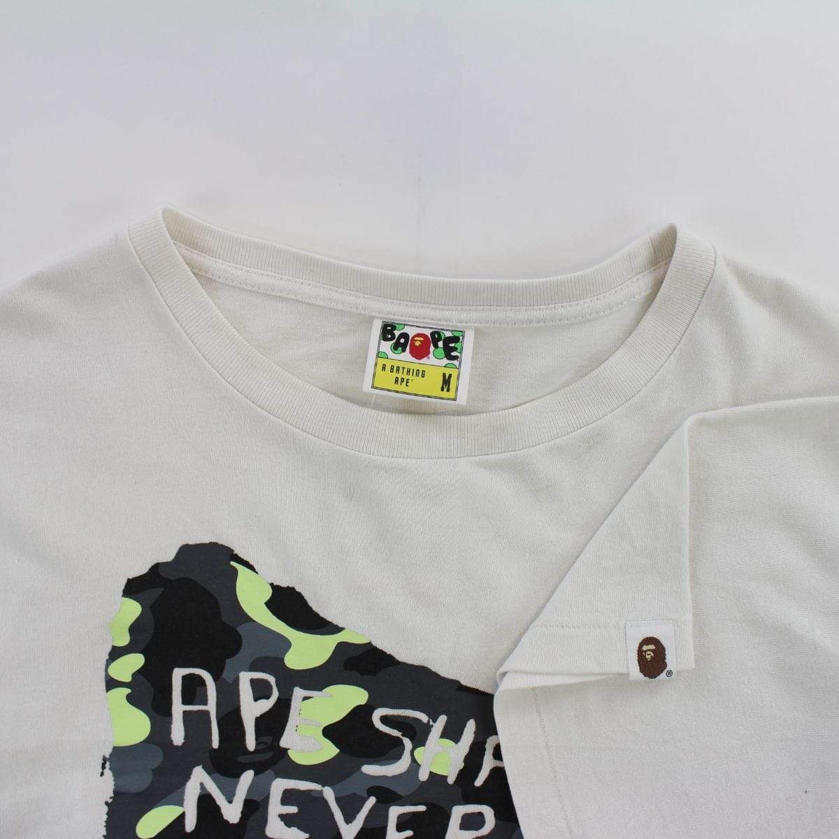 Bape ASNKA Text City Camo Tee White - SaruGeneral