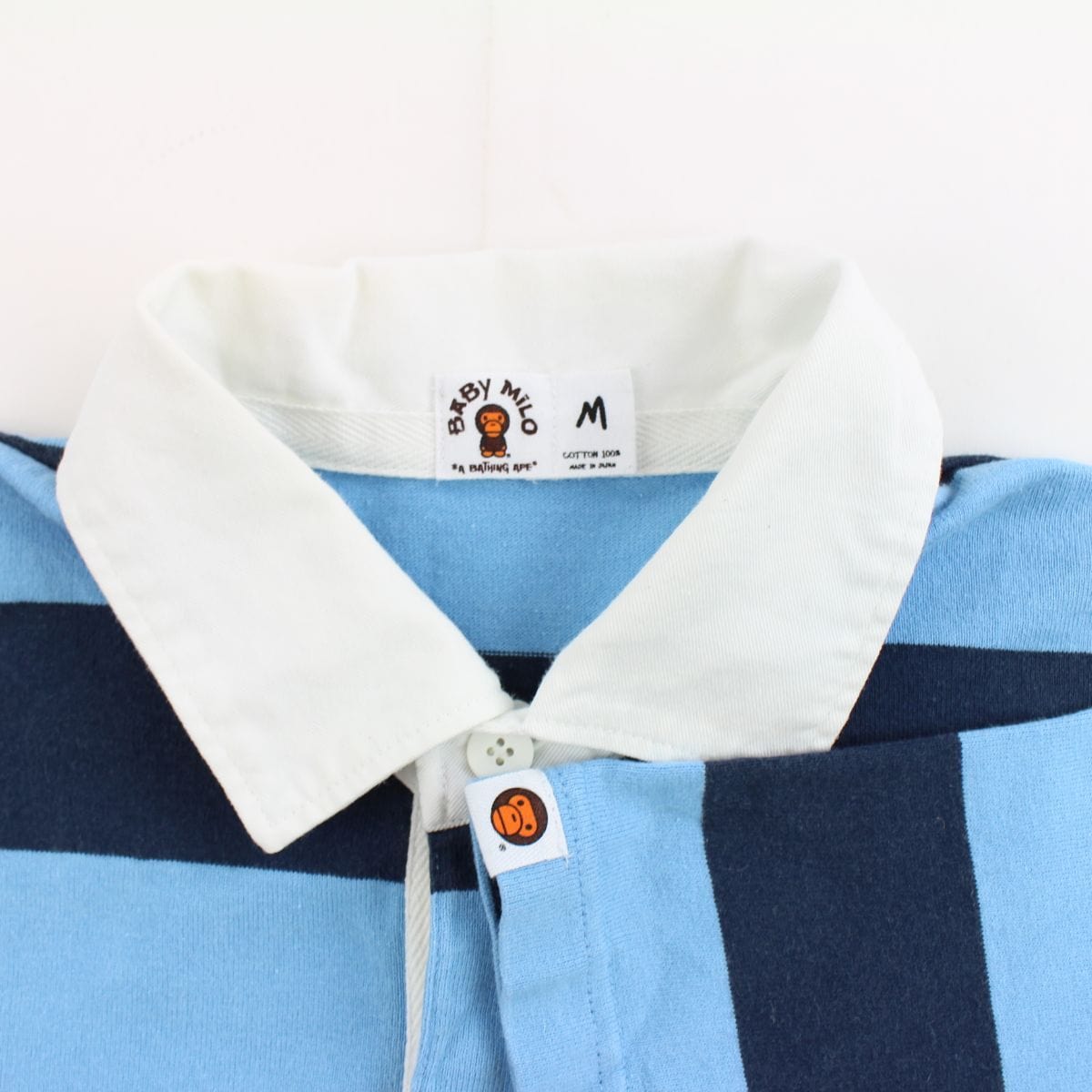 Bape Milo Blue Striped Polo - SARUUK