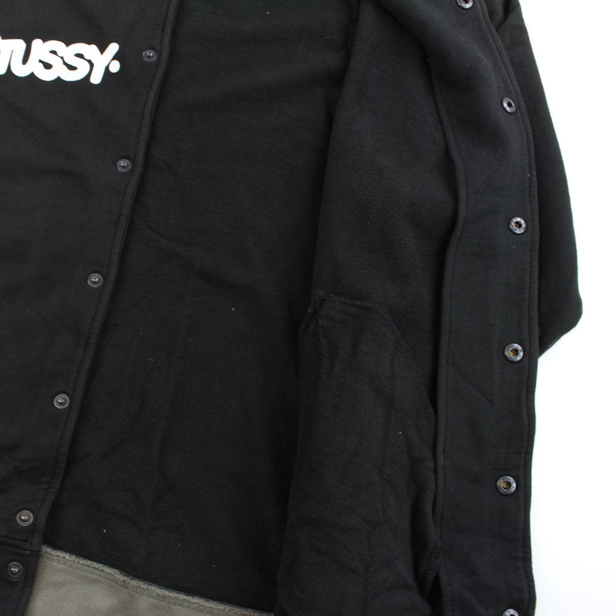 Stussy Livin Large Varsity Jacket Black - SARUUK