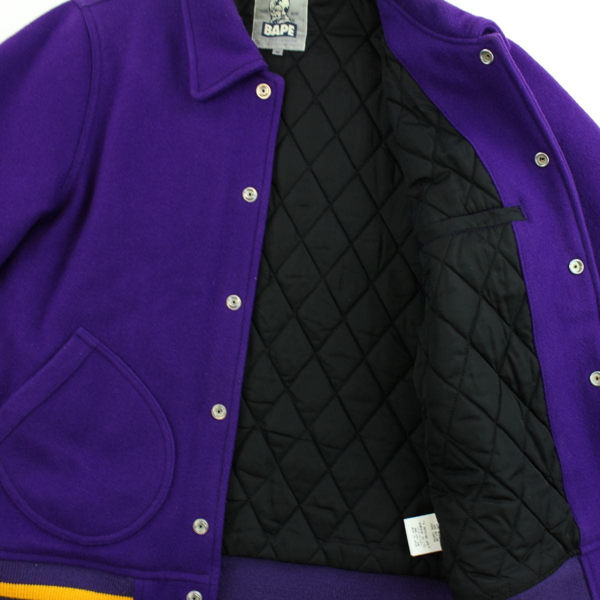 Bape Ursus Varsity Jacket Purple - SARUUK