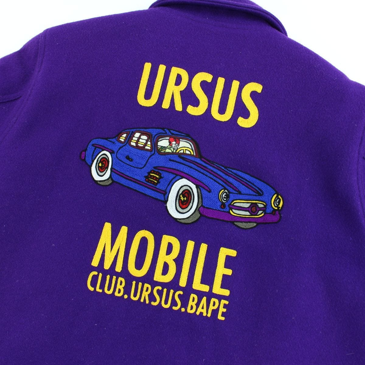 Bape Ursus Varsity Jacket Purple - SARUUK