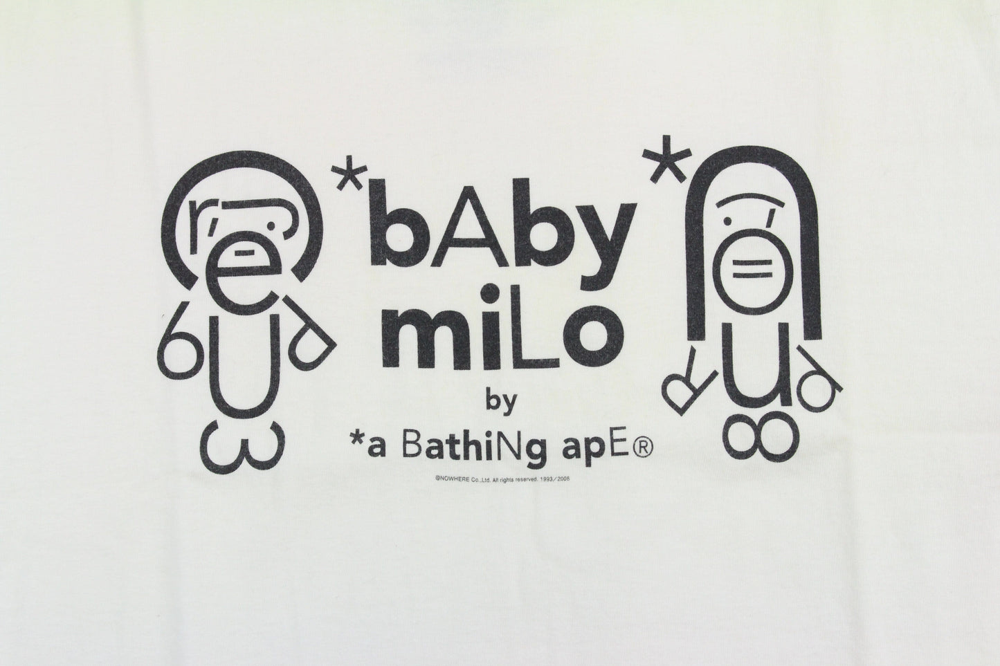 Bape Baby Milo Drawing Figure Tee White - SaruGeneral