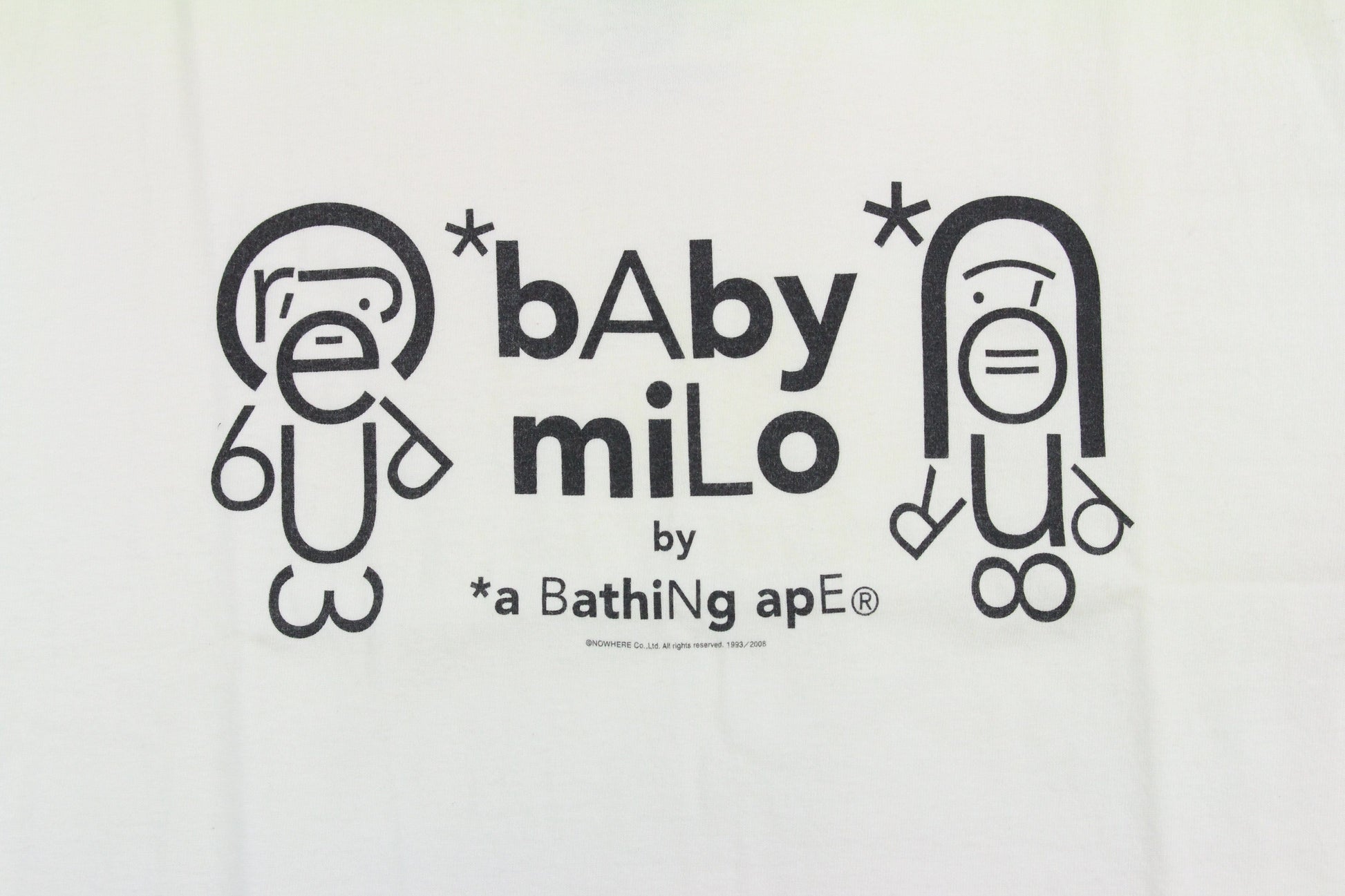 Bape Baby Milo Drawing Figure Tee White - SaruGeneral