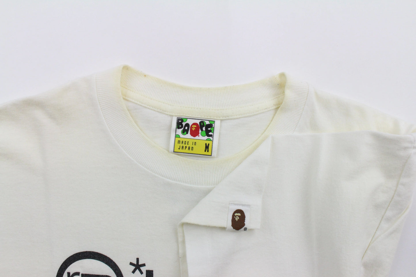 Bape Baby Milo Drawing Figure Tee White - SaruGeneral