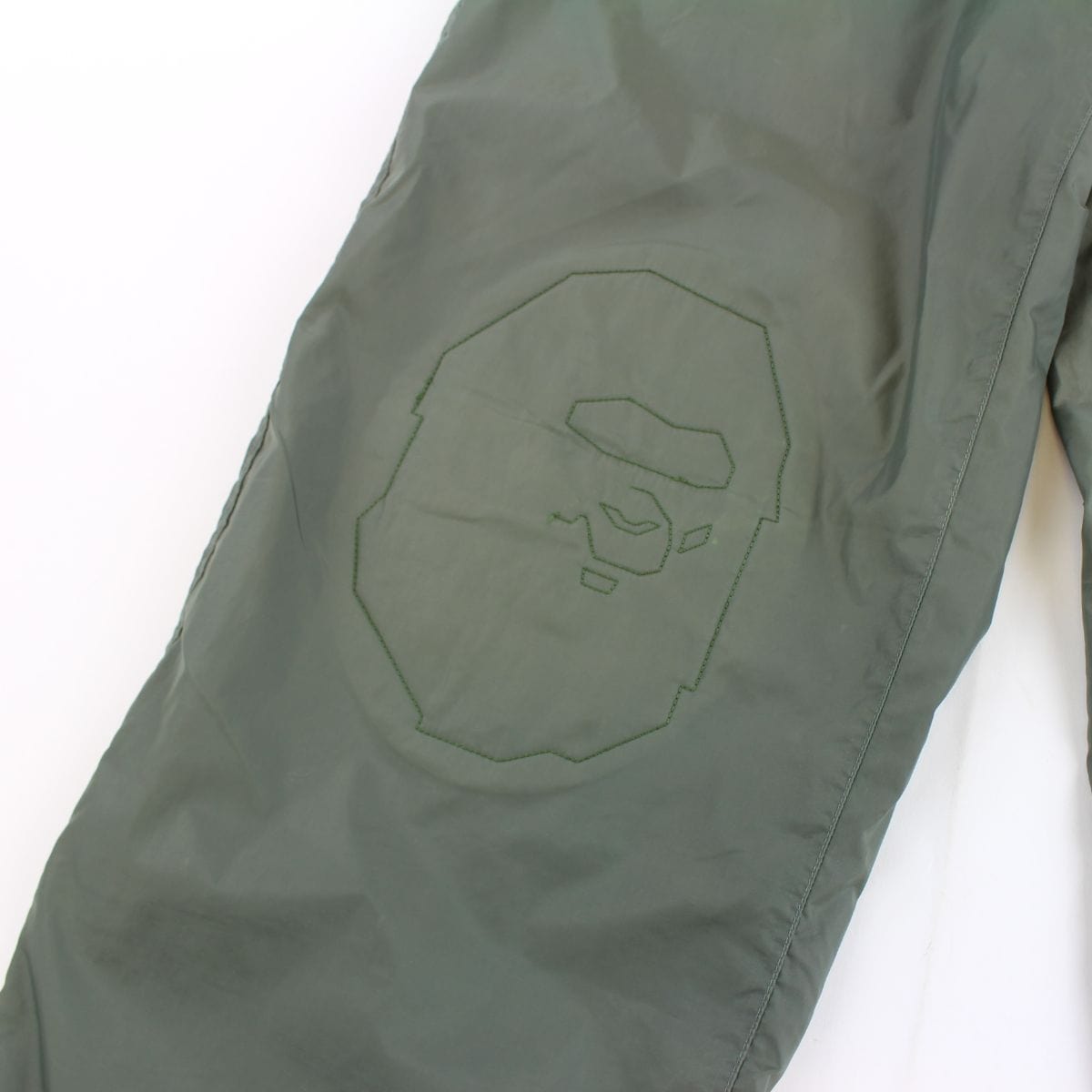 Bape Nylon Trackpants Green - SARUUK