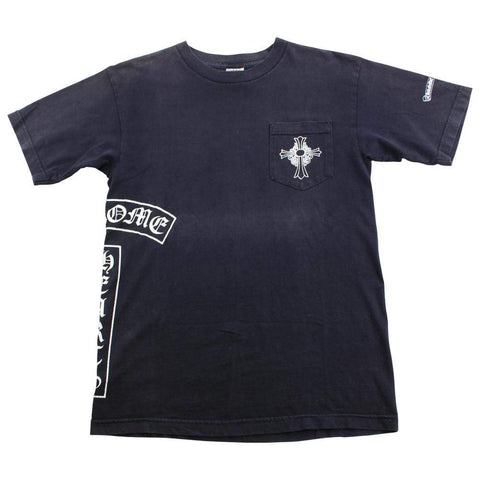 chrome hearts side cross pocket tee black