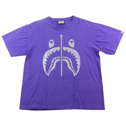 T-shirt Bape Silver Foil Shark Face violet