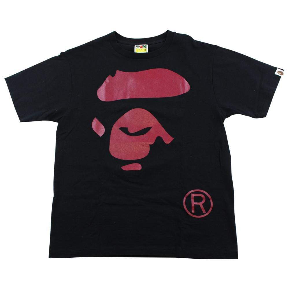Bape Red Ape Face Tee Black - SaruGeneral