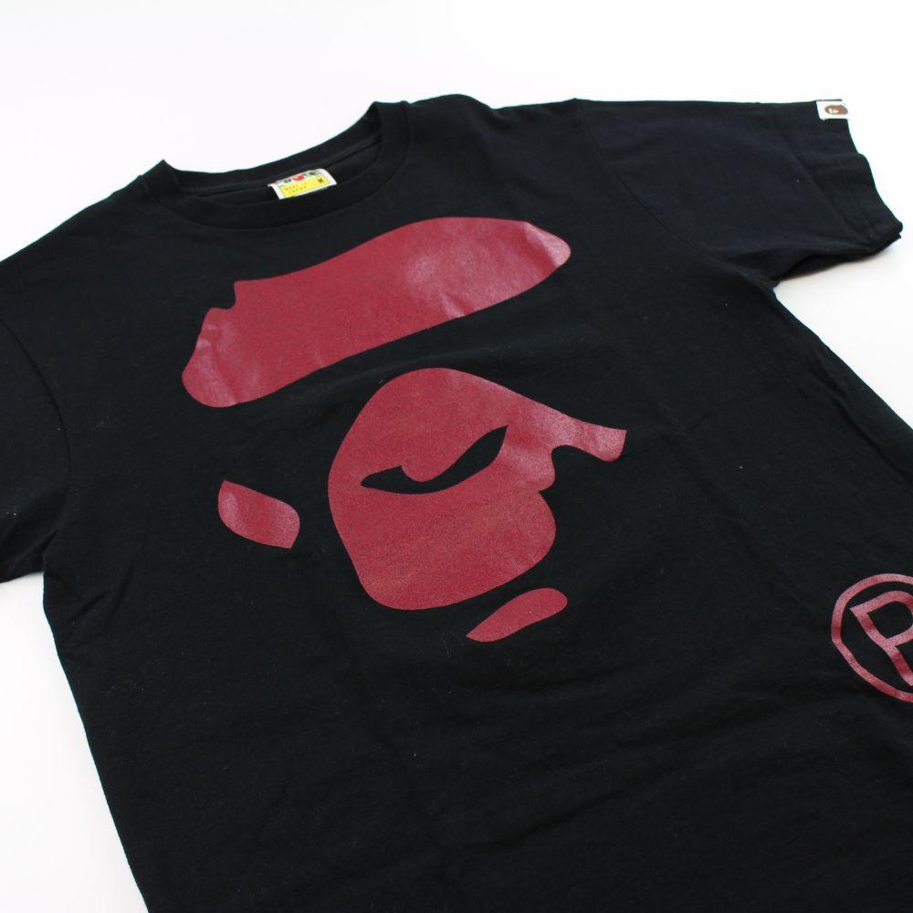 Bape Red Ape Face Tee Black - SaruGeneral