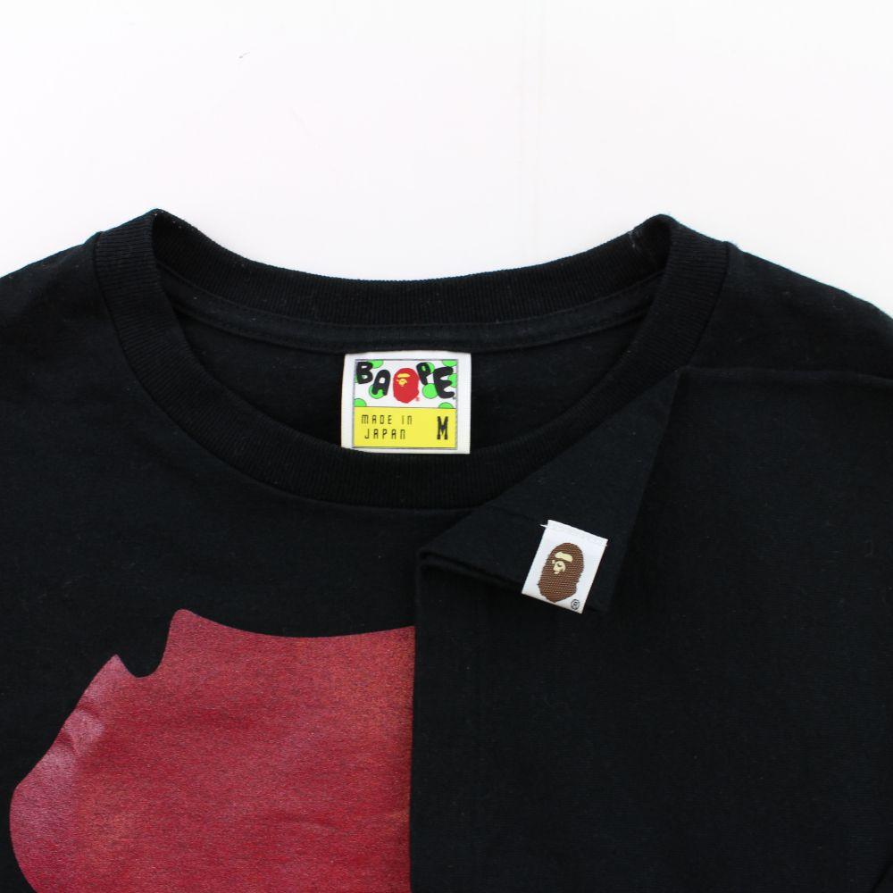 Bape Red Ape Face Tee Black - SaruGeneral