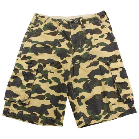 Bape 1st Yellow Camo cargo shorts