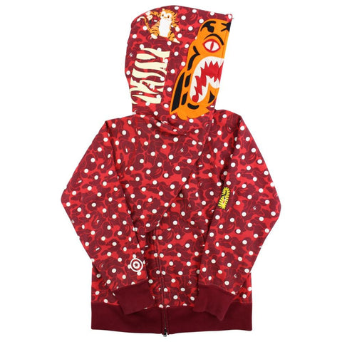 Sweat à capuche Bape camouflage rouge requin
