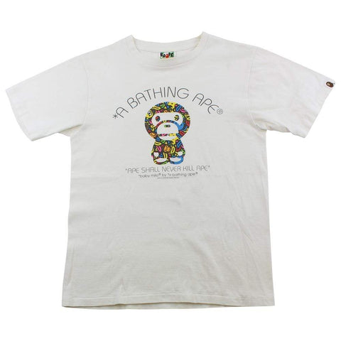 Bape Baby Milo Multi Colour Banana Tee White