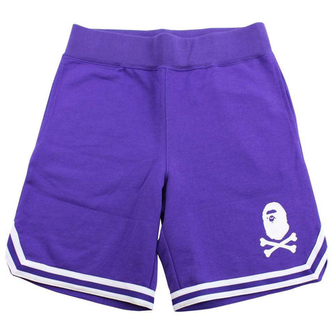 bape crossbones shorts purple