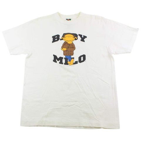 Bape Baby Milo Character Jacket Tee White