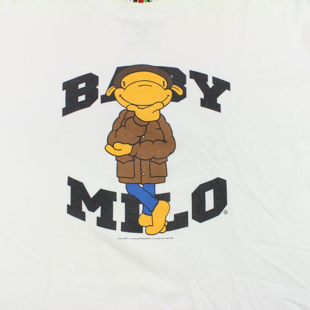 Bape Baby Milo Character Jacket Tee White - SaruGeneral