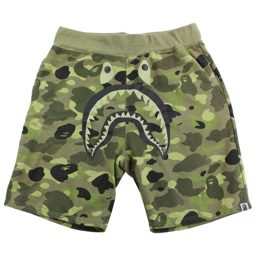 Bape x Undefeated Green Camo Shark Shorts - SaruGeneral