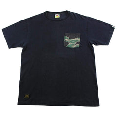 bape tiger camo pocket tee black