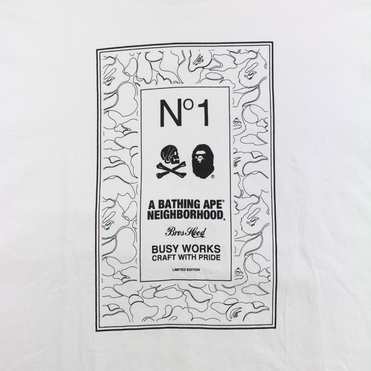 Bape x Neighborhood Box tee white – SARUGENERAL