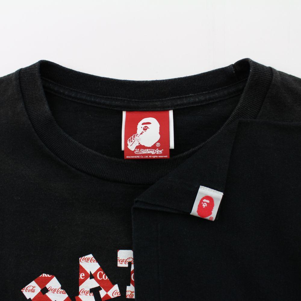 Bape x Coca Cola College Logo Tee Black - SaruGeneral