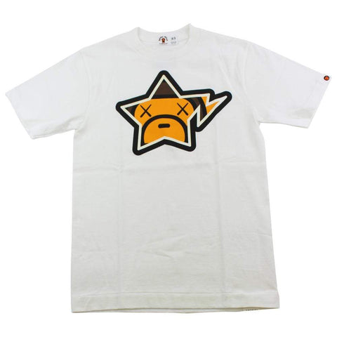 Bape x Kaws Baby Milo Bapesta Logo Tee White