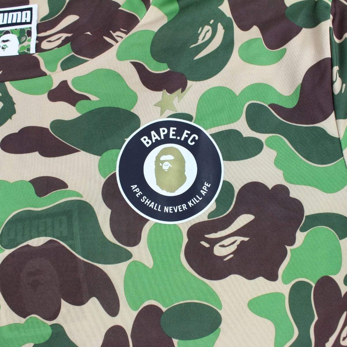 Bape x Puma ABC Green Camo football jersey 2015 - SaruGeneral