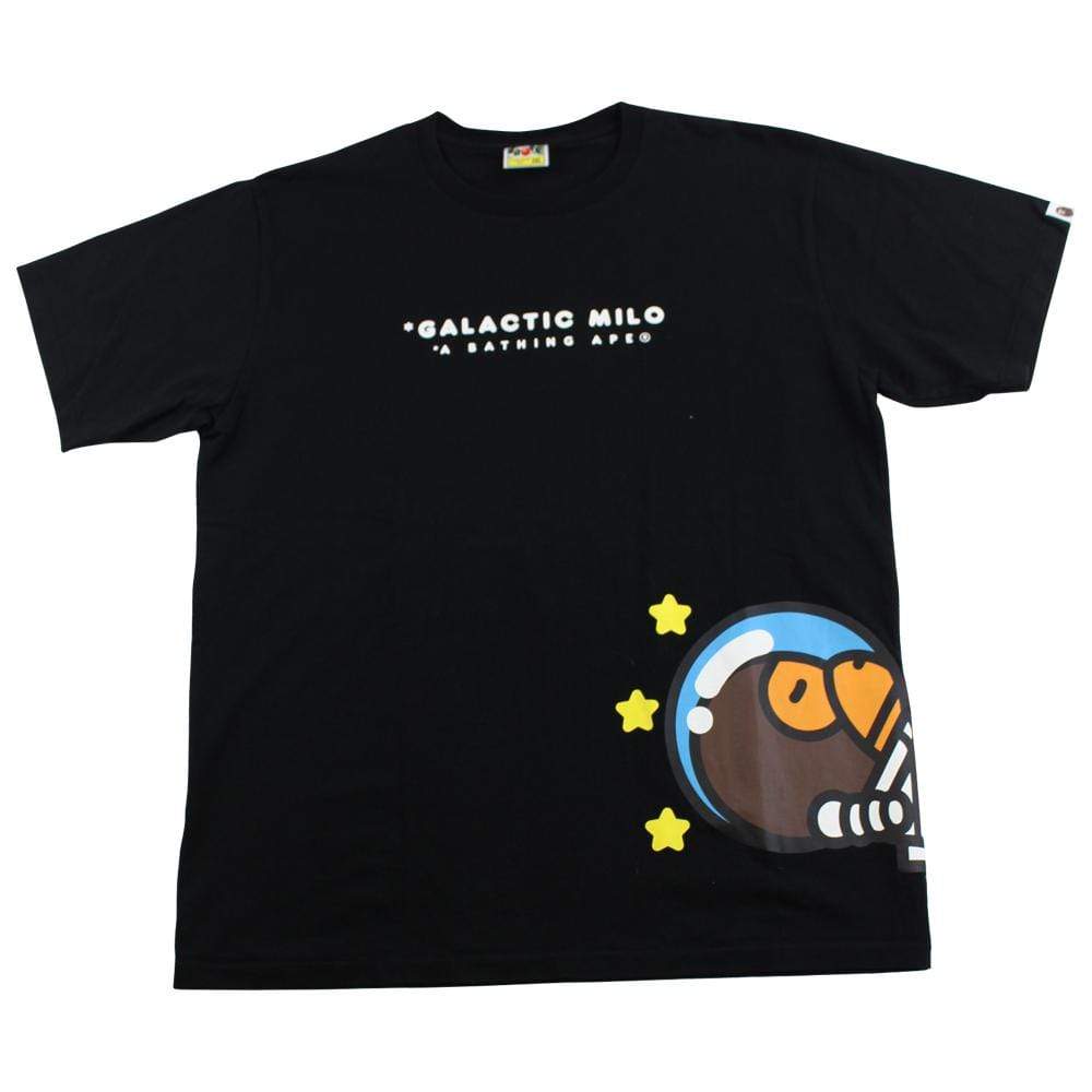 bape galactic baby milo logo tee black - SaruGeneral