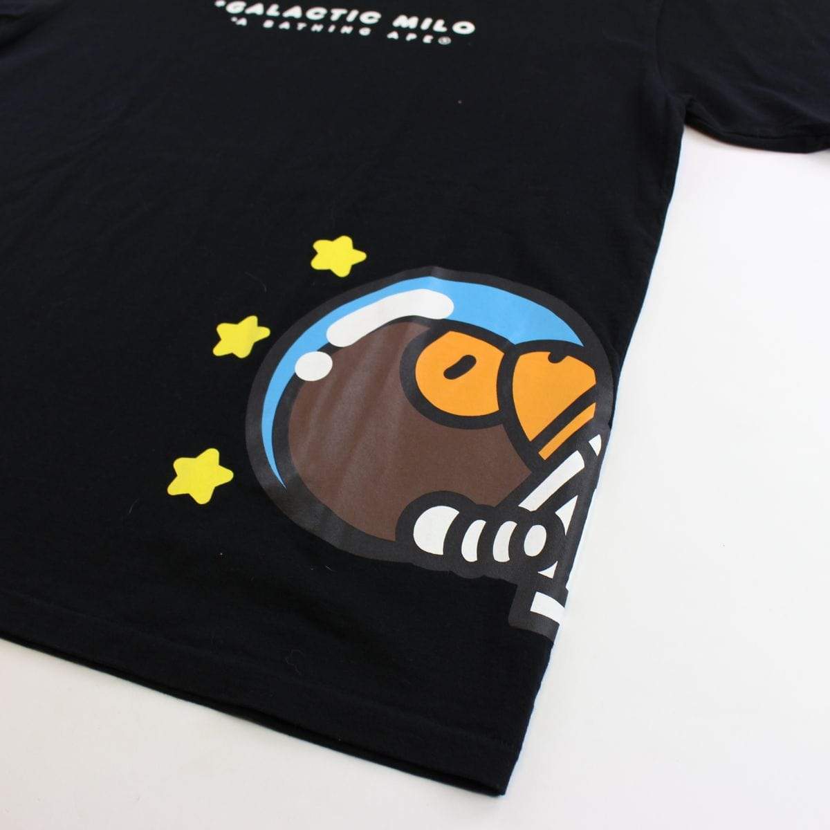 bape galactic baby milo logo tee black - SaruGeneral