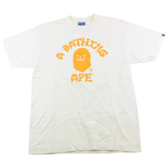 Bape Halloween Pumpkin College Logo Tee White