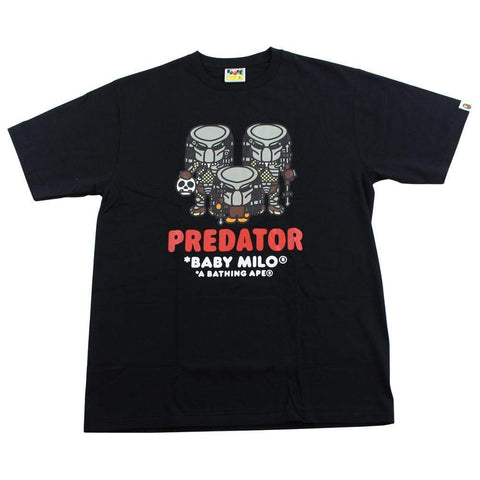 bape x predator baby milo logo tee black