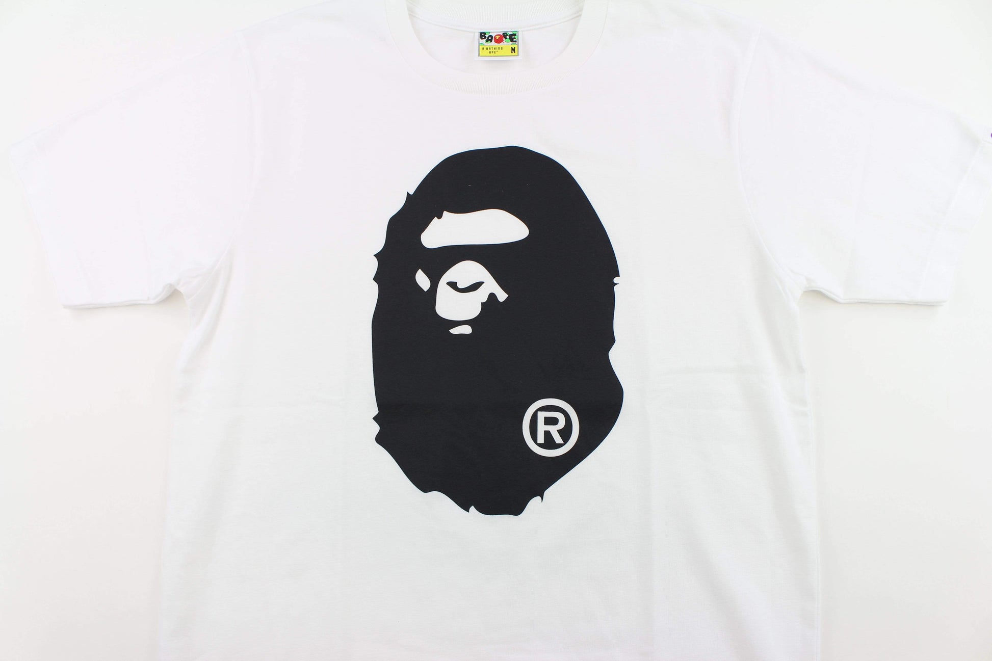 Bape Black Big Ape Logo Tee White - SaruGeneral