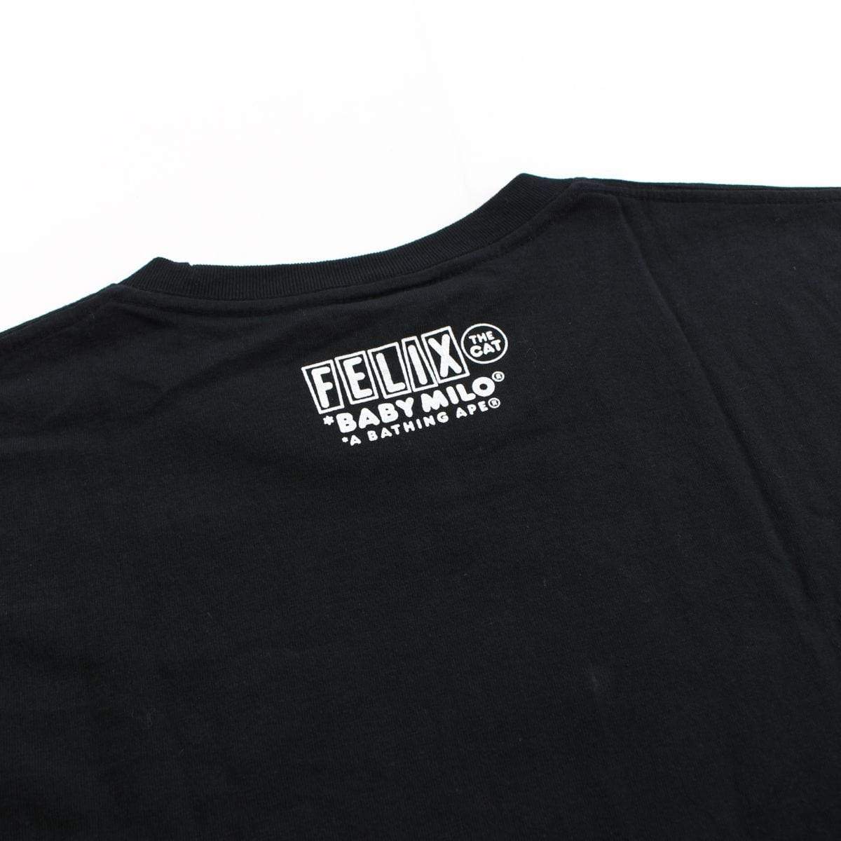 Bape x Felix the cat college logo tee black - SaruGeneral