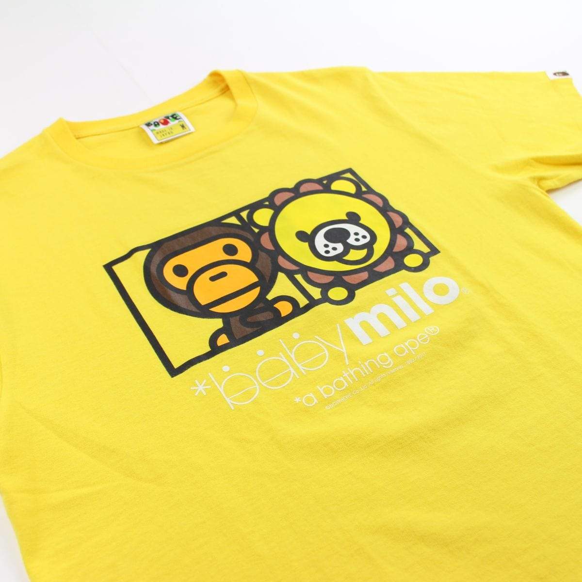 Bape baby milo lion logo tee yellow - SaruGeneral