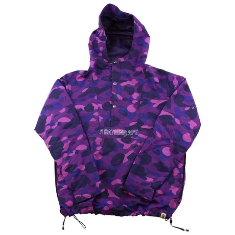 Anorak Bape Purple Camo Text