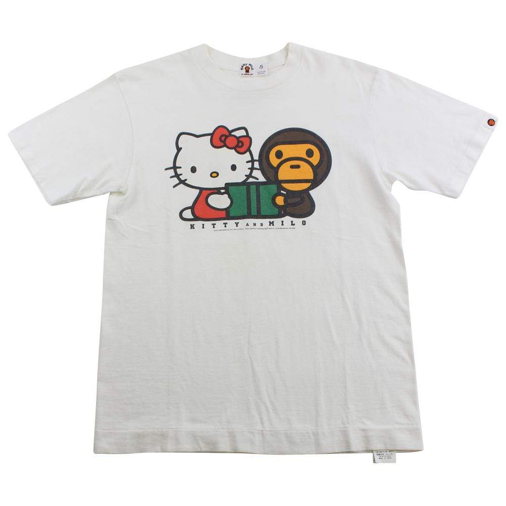 bape hello kitty baby milo logo tee white - SaruGeneral