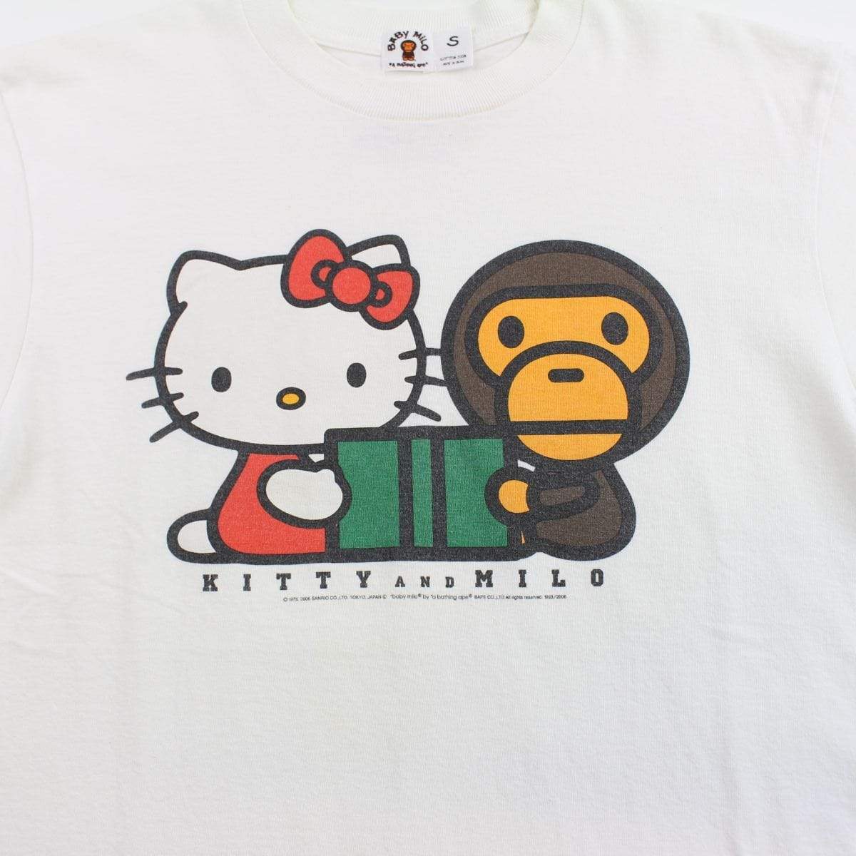 bape hello kitty baby milo logo tee white - SaruGeneral