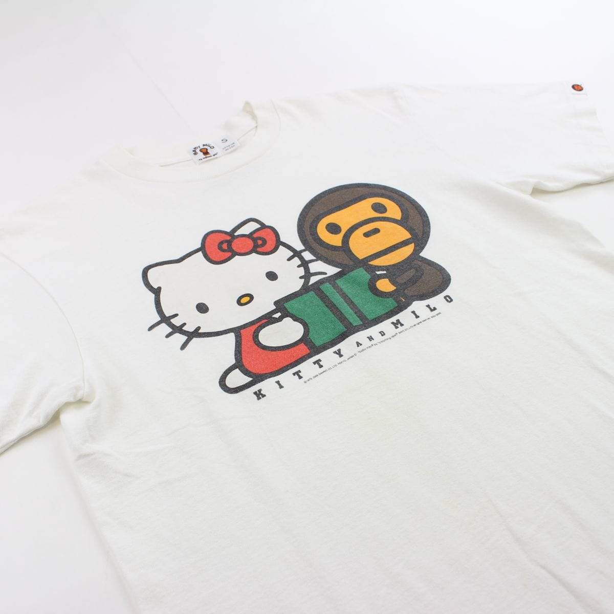 bape hello kitty baby milo logo tee white - SaruGeneral