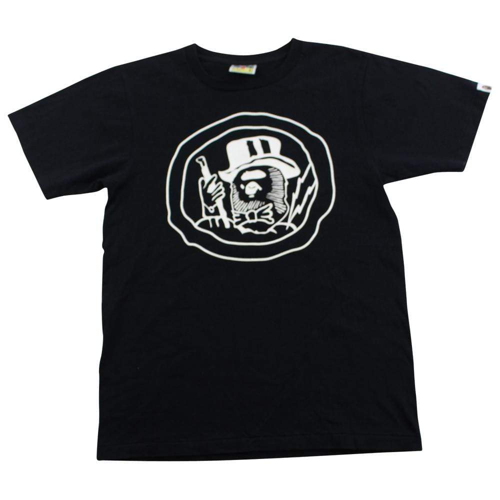 Bape top hat big ape logo tee black - SaruGeneral