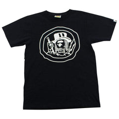 T-shirt noir avec logo Big Ape et chapeau haut de forme Bape